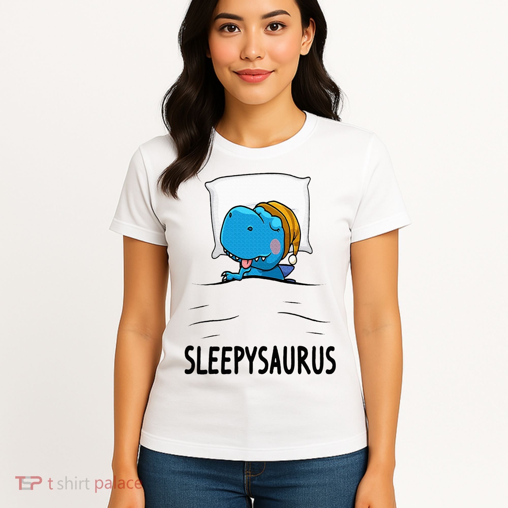 Sleepysaurus nightshirt Dinosaur Dino TRex nightgown Sleep Women's T-Shirt