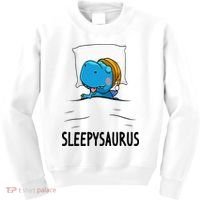 Sleepysaurus nightshirt Dinosaur Dino TRex nightgown Sleep Kids Sweatshirt thumb 0