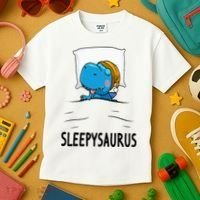 Sleepysaurus nightshirt Dinosaur Dino TRex nightgown Sleep Kids T-Shirt thumb 3