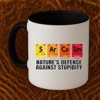 Sarcasm Natures Defense Against Stupidity Coffee Mug thumb 2