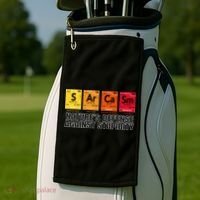 Sarcasm Natures Defense Against Stupidity Golf Towel thumb 2