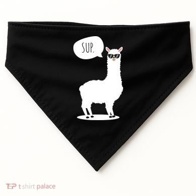 Sup No Drama Llama Alpaca USA-Made Doggie Bandana