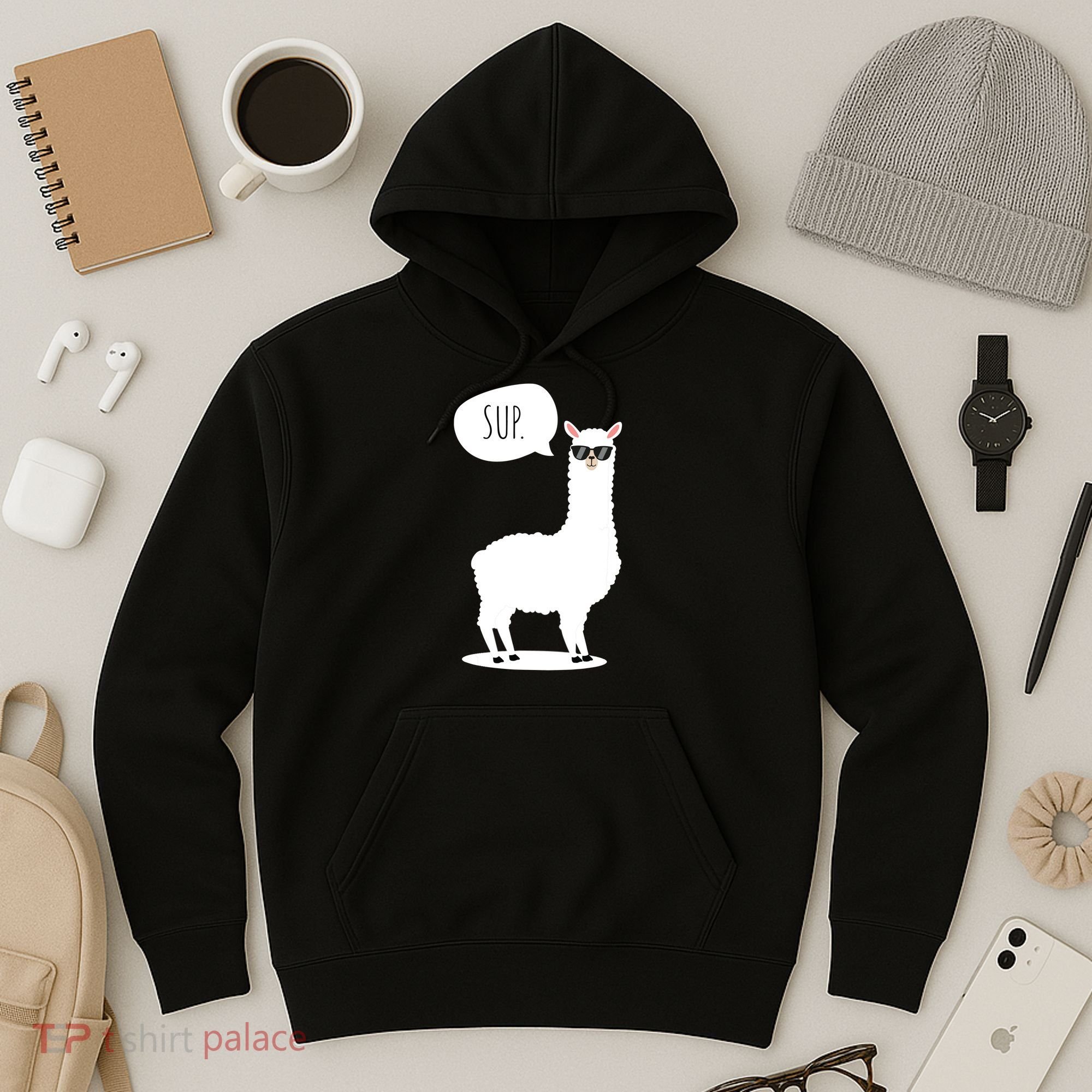 Sup No Drama Llama Alpaca Hoodie