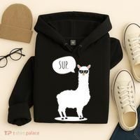 Sup No Drama Llama Alpaca Hoodie thumb 4