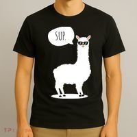 Sup No Drama Llama Alpaca T-Shirt thumb 3