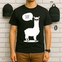 Sup No Drama Llama Alpaca T-Shirt thumb 6