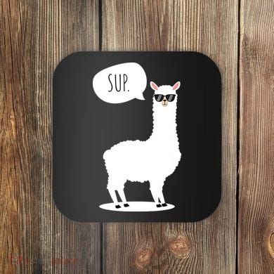 Sup No Drama Llama Alpaca Coaster