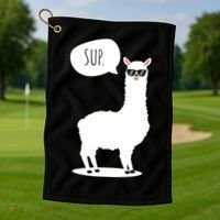 Sup No Drama Llama Alpaca Golf Towel thumb 1