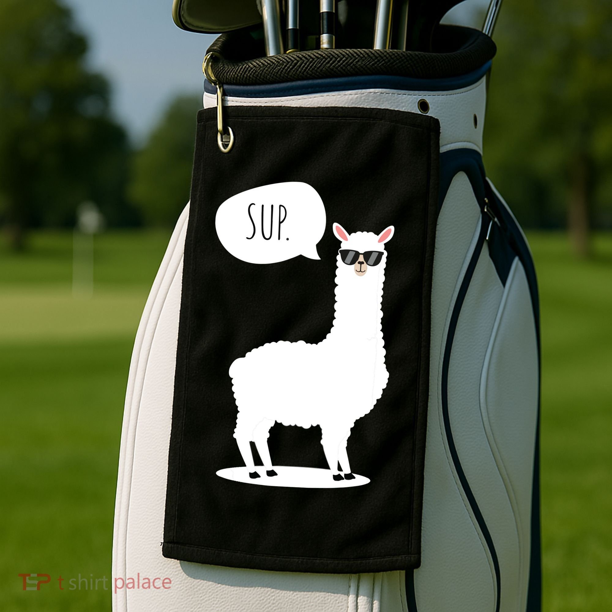 Sup No Drama Llama Alpaca Golf Towel