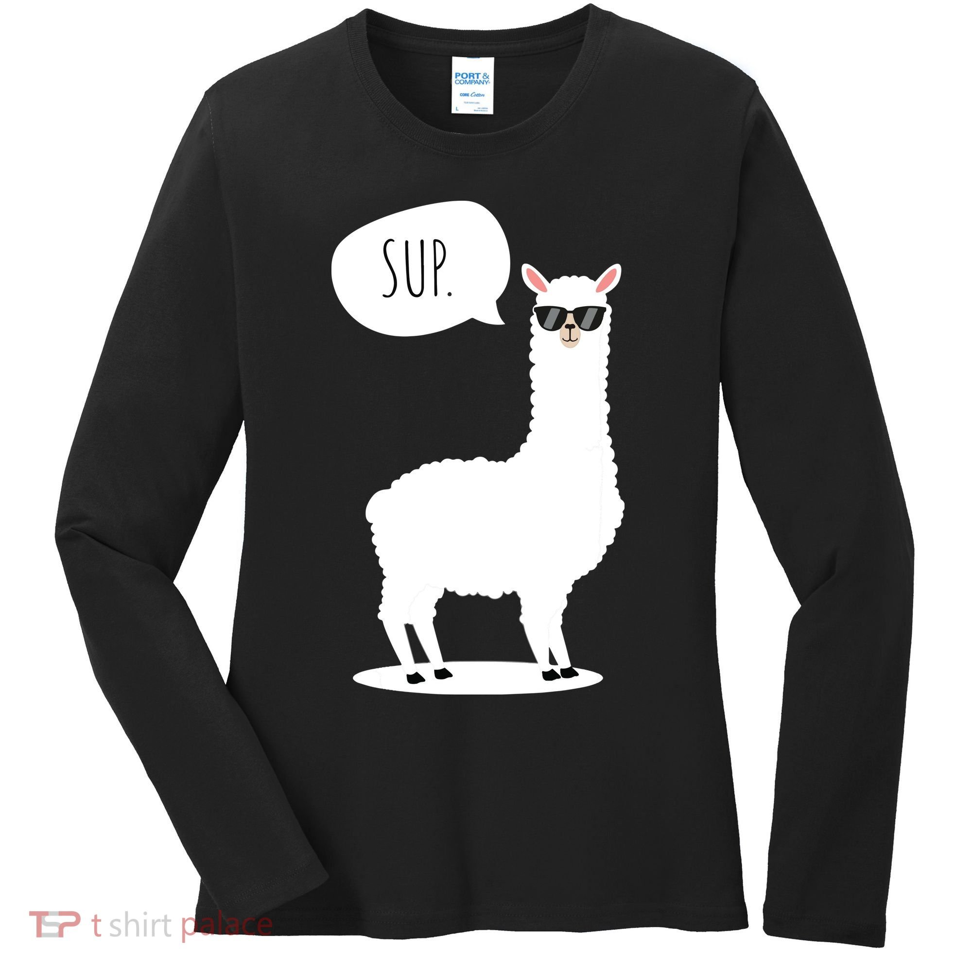 Sup No Drama Llama Alpaca Women's Long Sleeve Shirt