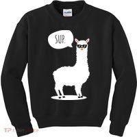 Sup No Drama Llama Alpaca Kids Sweatshirt thumb 0