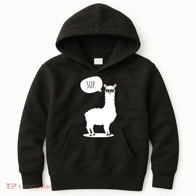 Sup No Drama Llama Alpaca Kids Hoodie