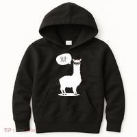 Sup No Drama Llama Alpaca Kids Hoodie thumb 0