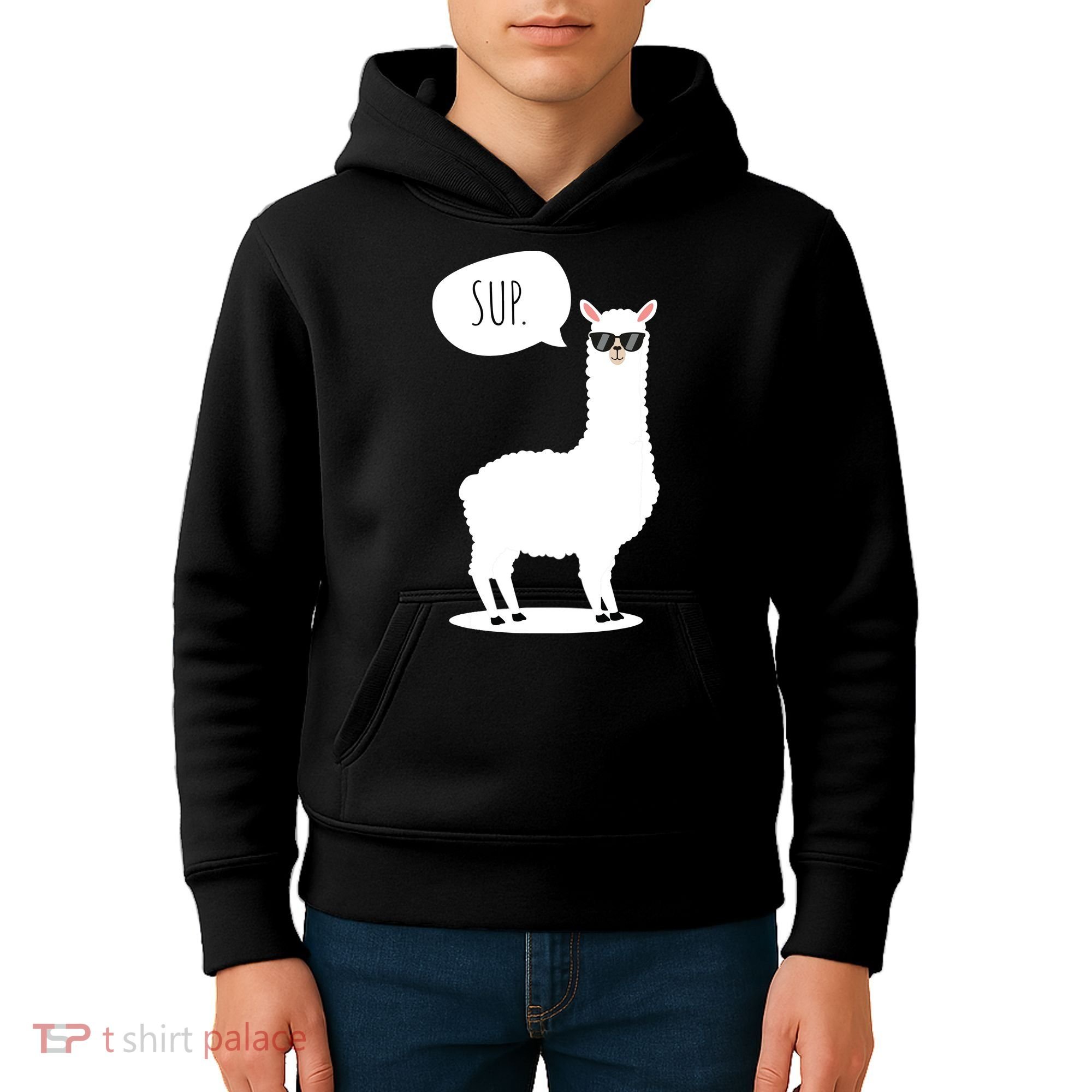 Sup No Drama Llama Alpaca Kids Hoodie