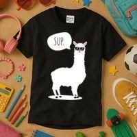 Sup No Drama Llama Alpaca Kids T-Shirt thumb 3