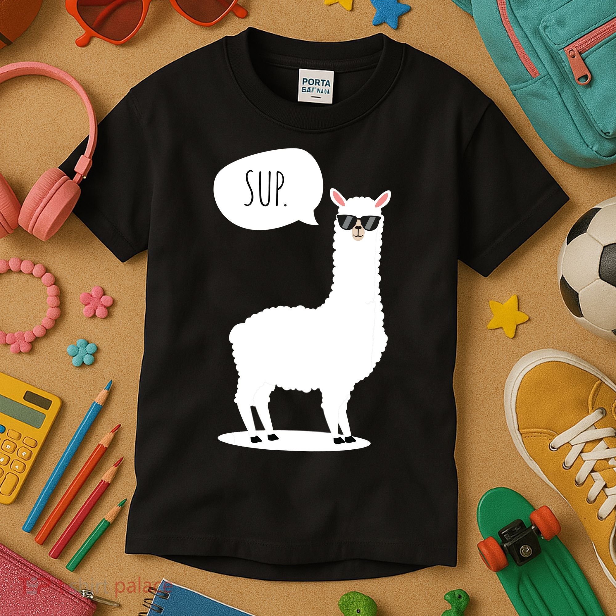 Sup No Drama Llama Alpaca Kids T-Shirt