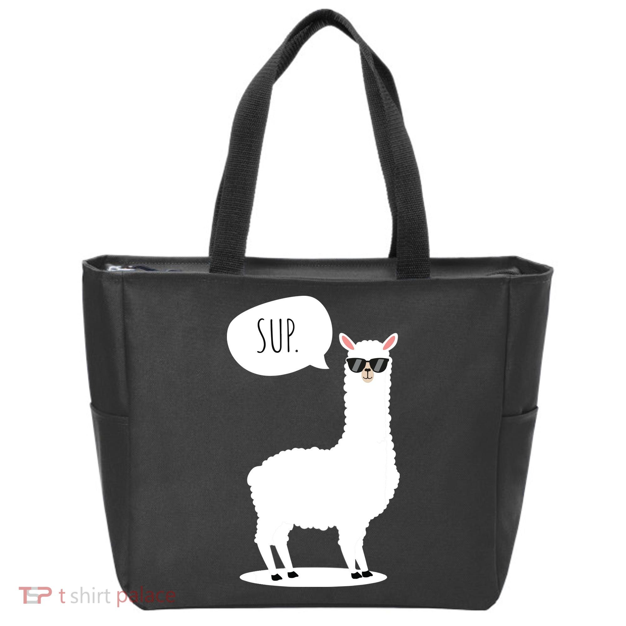 Sup No Drama Llama Alpaca Tote Bag