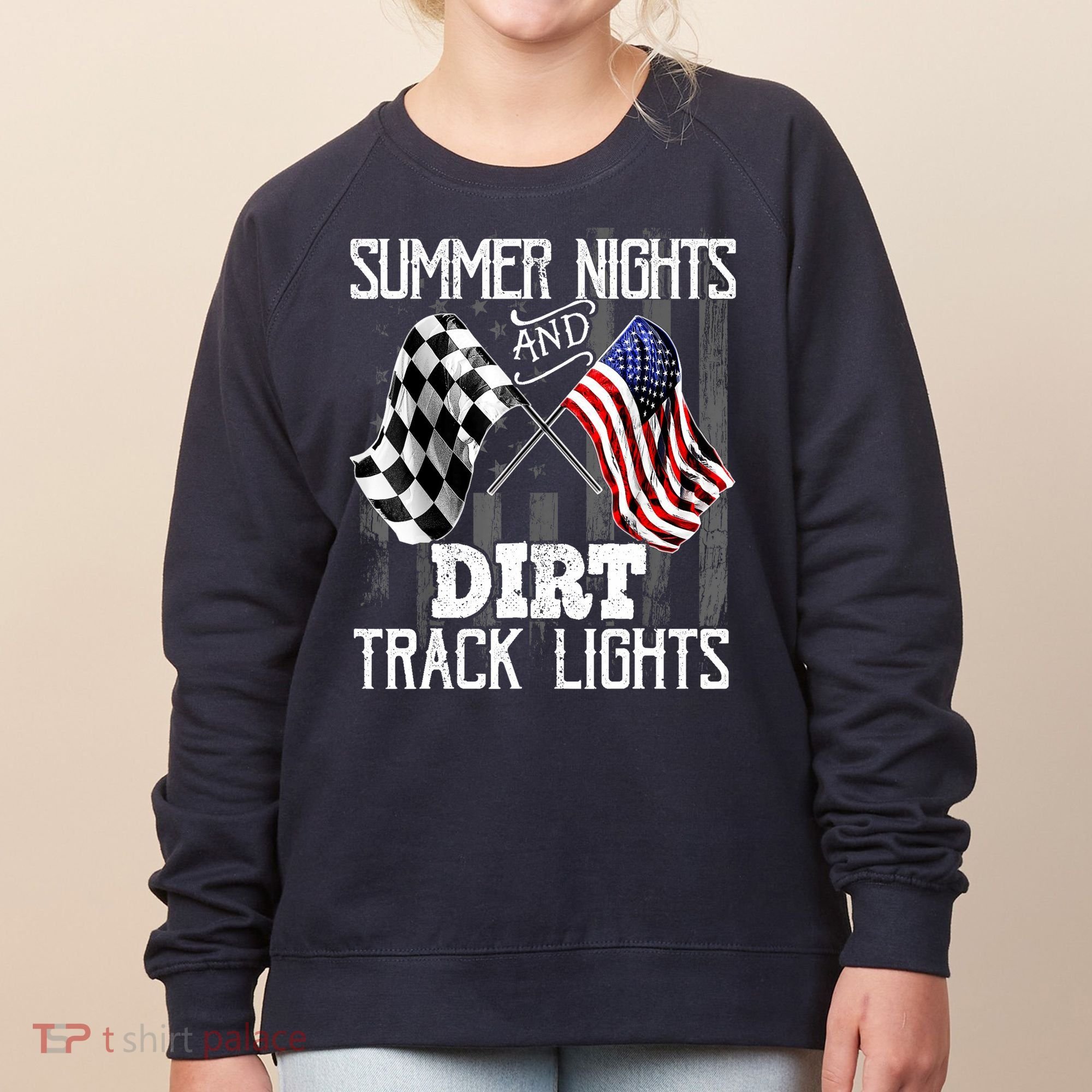 Summer Nights Dirt Track Lights Racing Motocross Gift Women's Sweatshirt