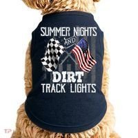Summer Nights Dirt Track Lights Racing Motocross Gift Doggie Tank thumb 0