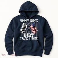 Summer Nights Dirt Track Lights Racing Motocross Gift Hoodie thumb 0