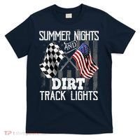 Summer Nights Dirt Track Lights Racing Motocross Gift T-Shirt thumb 0
