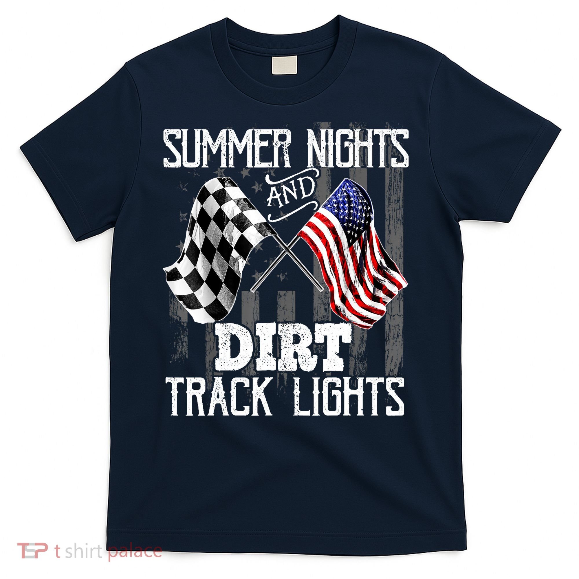 Summer Nights Dirt Track Lights Racing Motocross Gift T-Shirt