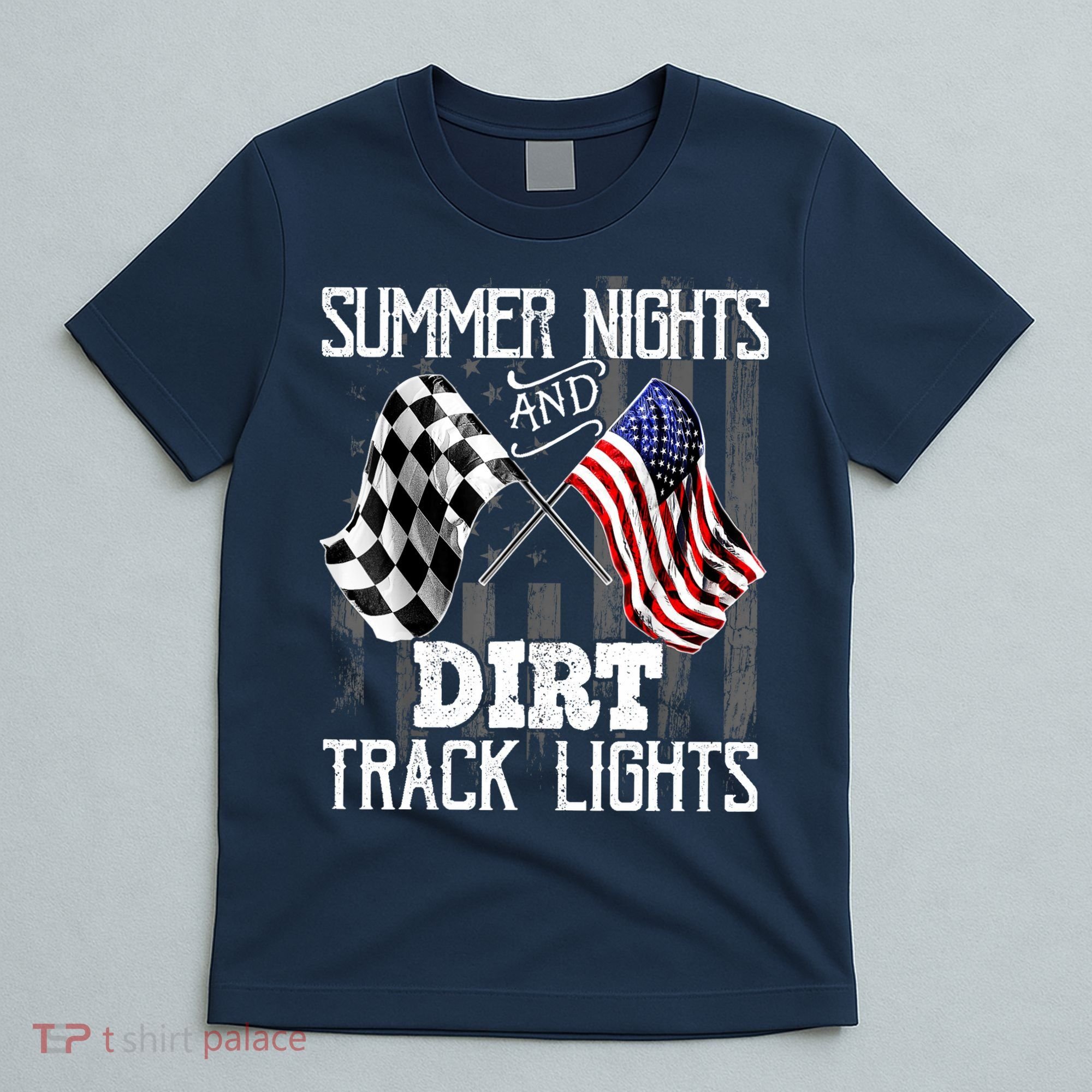 Summer Nights Dirt Track Lights Racing Motocross Gift T-Shirt