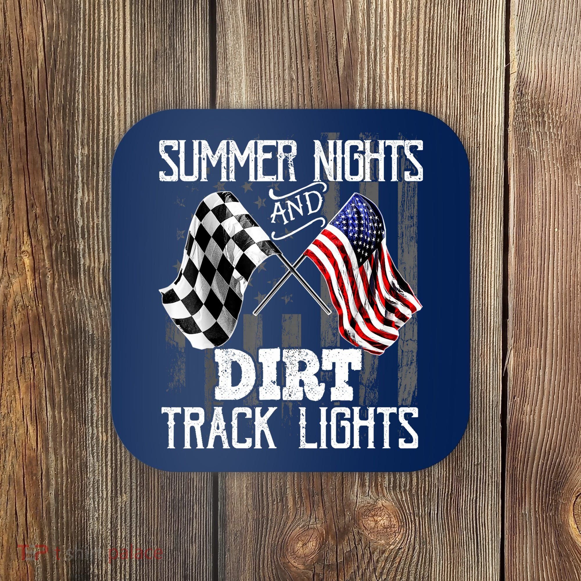 Summer Nights Dirt Track Lights Racing Motocross Gift Coaster