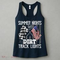 Summer Nights Dirt Track Lights Racing Motocross Gift Women's Tank Top thumb 3