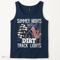 Summer Nights Dirt Track Lights Racing Motocross Gift Tank Top thumb 2