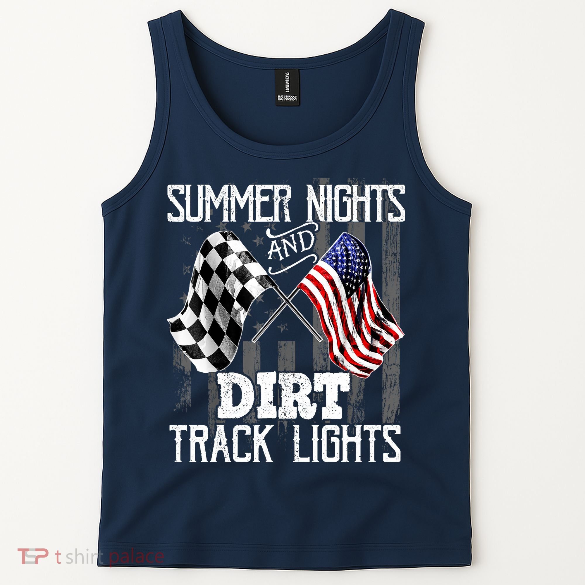 Summer Nights Dirt Track Lights Racing Motocross Gift Tank Top