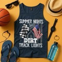 Summer Nights Dirt Track Lights Racing Motocross Gift Tank Top thumb 4