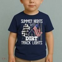 Summer Nights Dirt Track Lights Racing Motocross Gift Toddler T-Shirt thumb 2