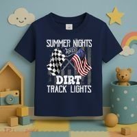 Summer Nights Dirt Track Lights Racing Motocross Gift Toddler T-Shirt thumb 3
