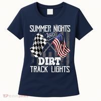 Summer Nights Dirt Track Lights Racing Motocross Gift Women's T-Shirt thumb 0