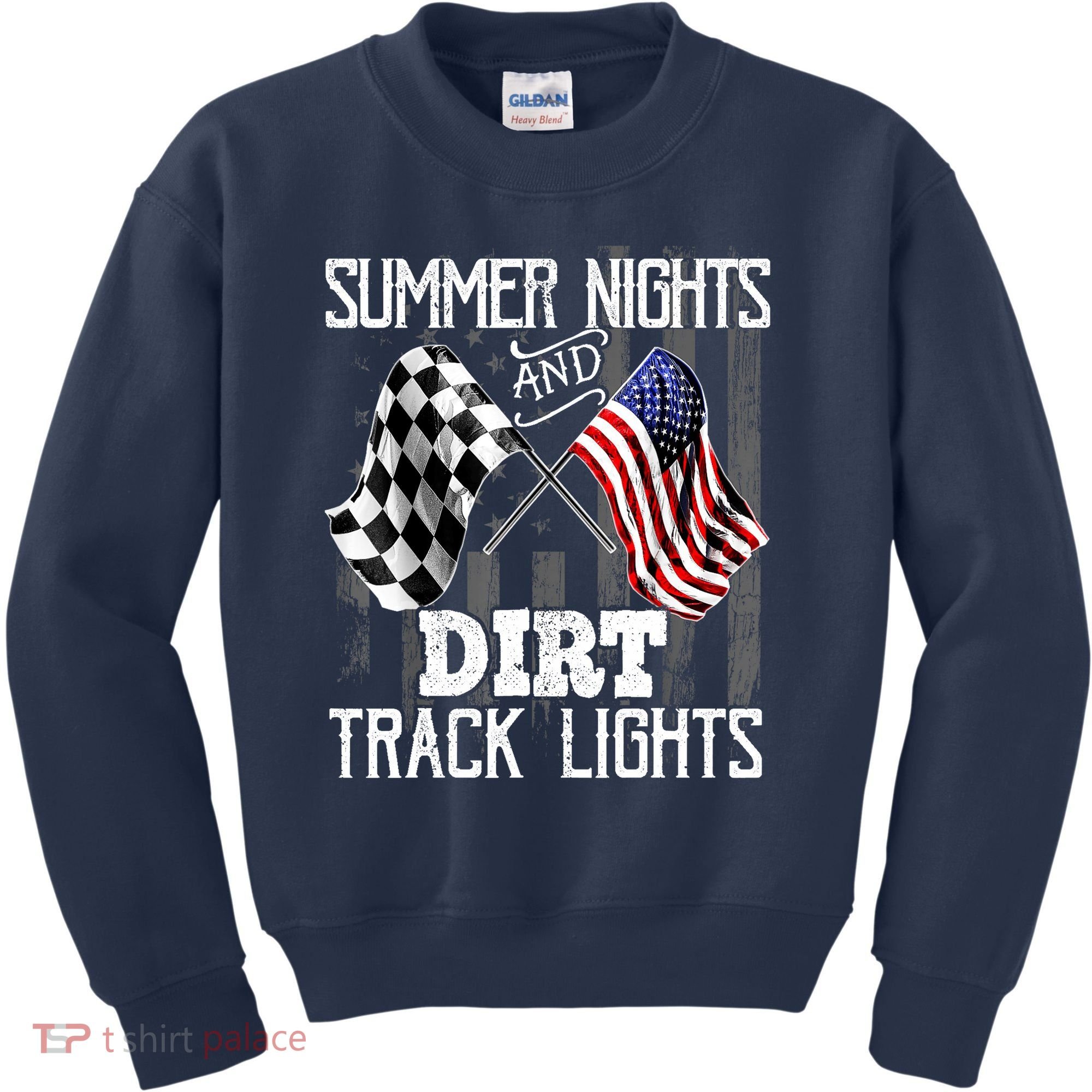 Summer Nights Dirt Track Lights Racing Motocross Gift Kids Sweatshirt