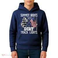 Summer Nights Dirt Track Lights Racing Motocross Gift Kids Hoodie thumb 4