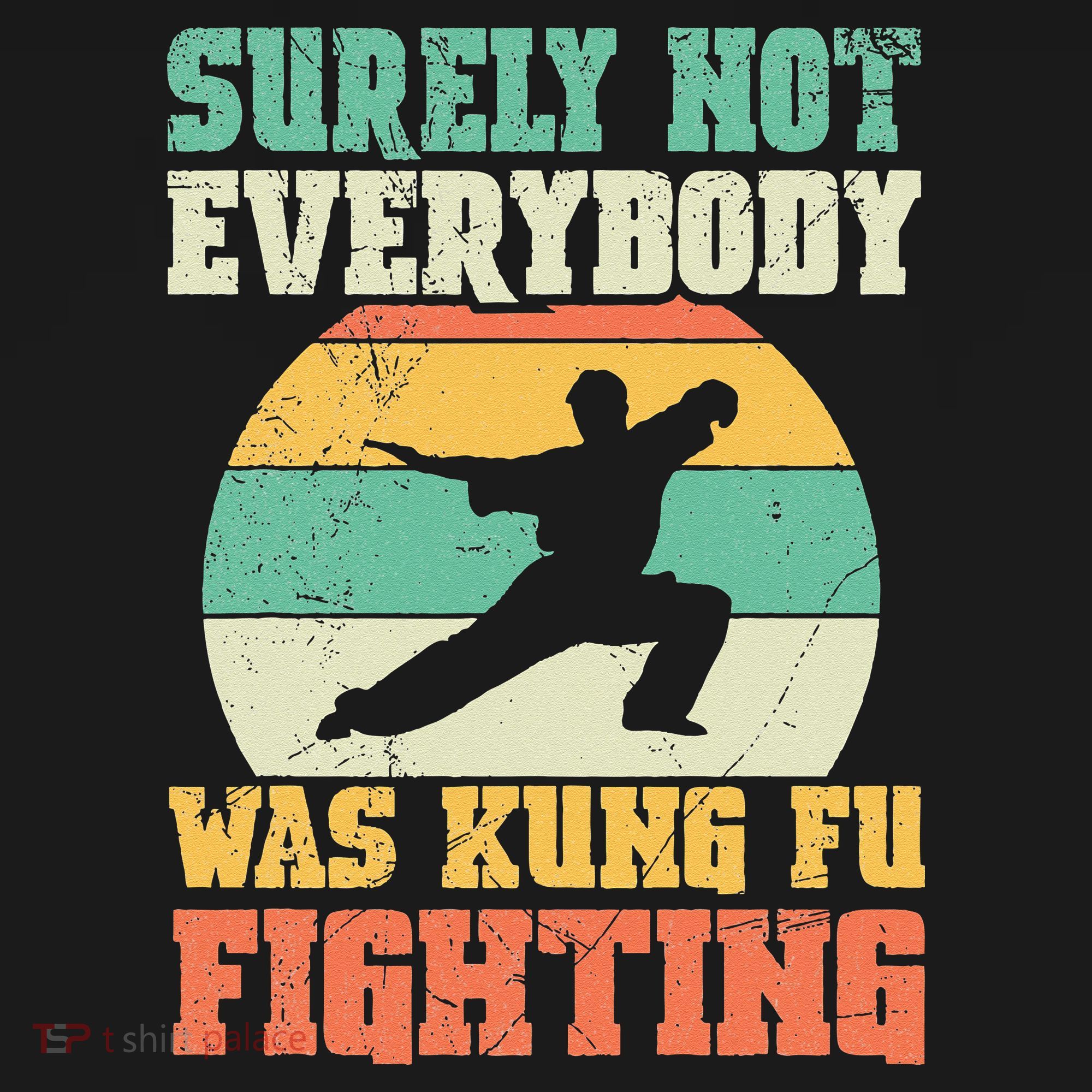 Surely Not Everybody Was Kung Fu Fighting Vintage Retro T-Shirt