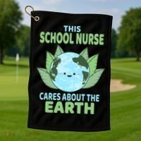 School Nurse Earth Day School Classroom Golf Towel thumb 1
