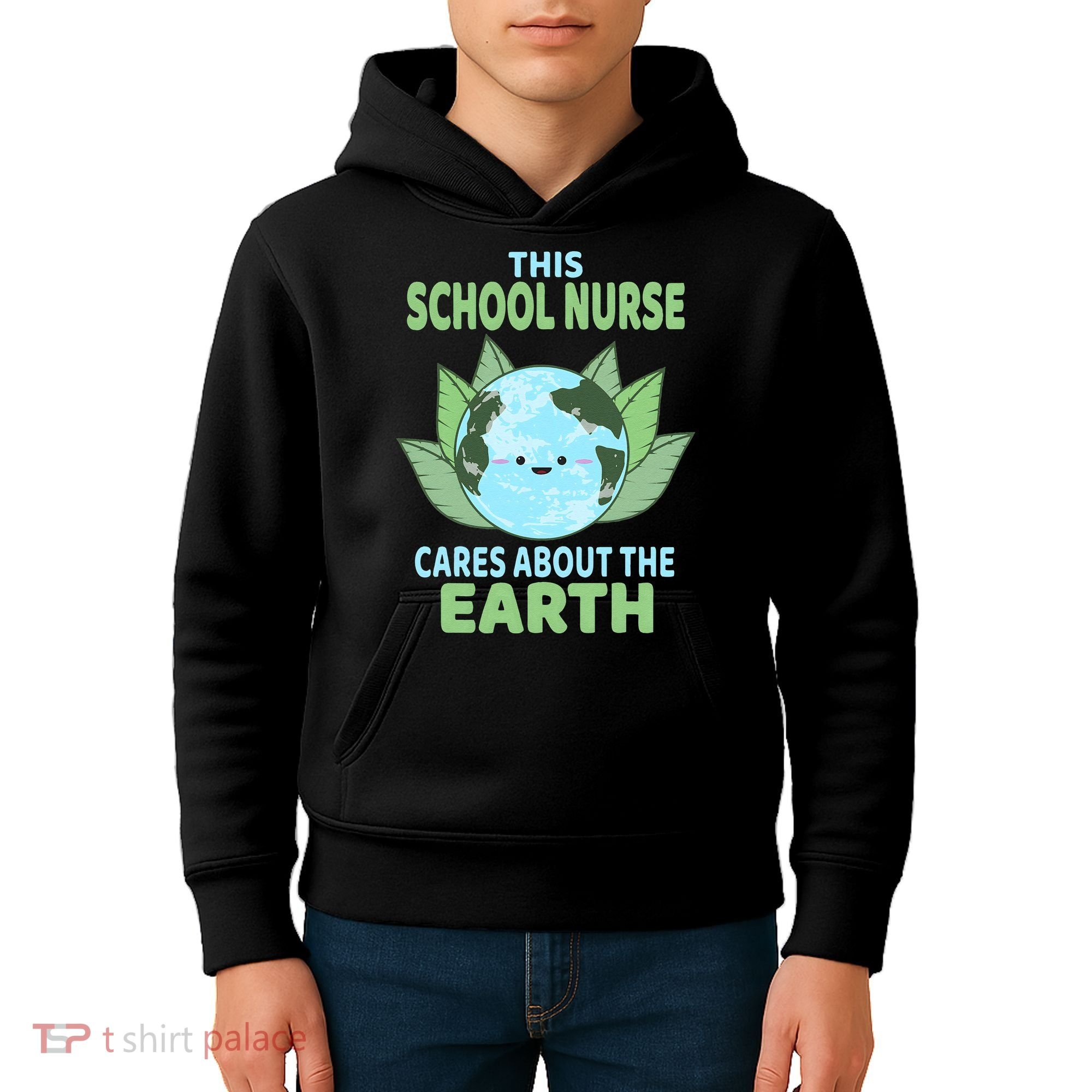 School Nurse Earth Day School Classroom Kids Hoodie