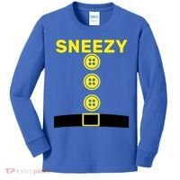 Sneezy Dwarf Halloween Costume Kids Long Sleeve Shirt thumb 0