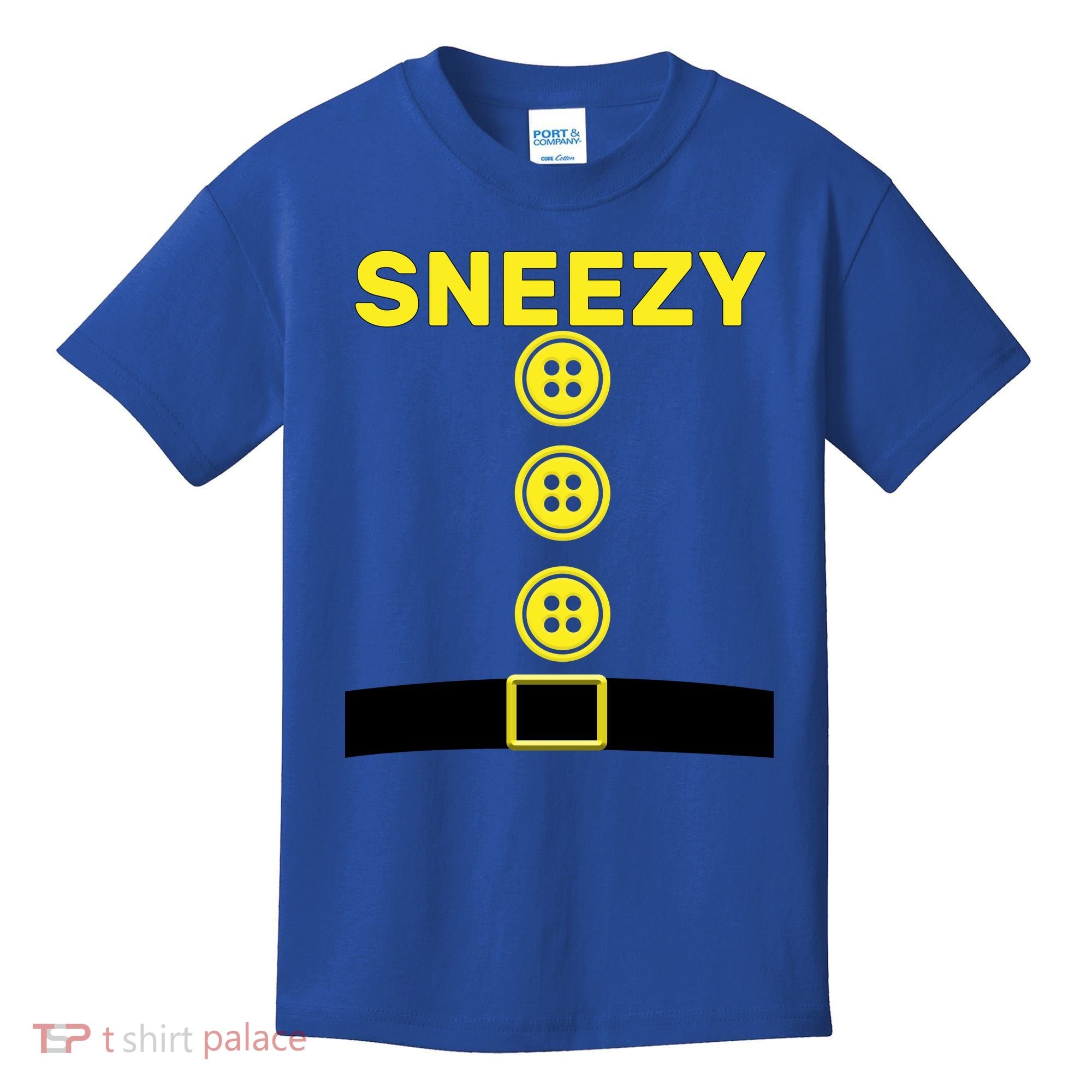 Sneezy Dwarf Halloween Costume Kids T-Shirt