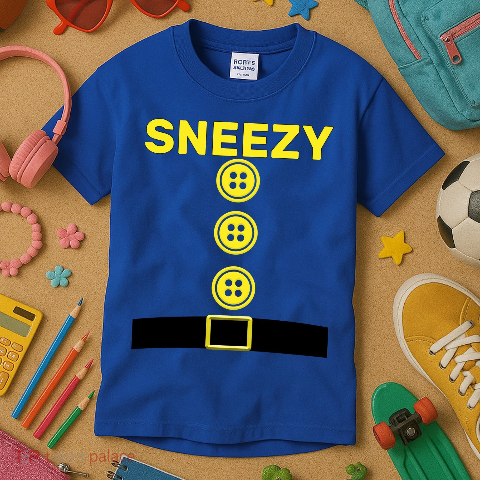 Sneezy Dwarf Halloween Costume Kids T-Shirt