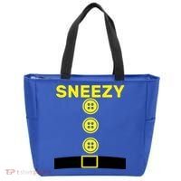 Sneezy Dwarf Halloween Costume Tote Bag thumb 0