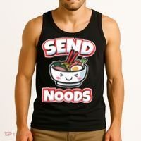 Send Noods Funny Japan Ramen Gift Tank Top thumb 3