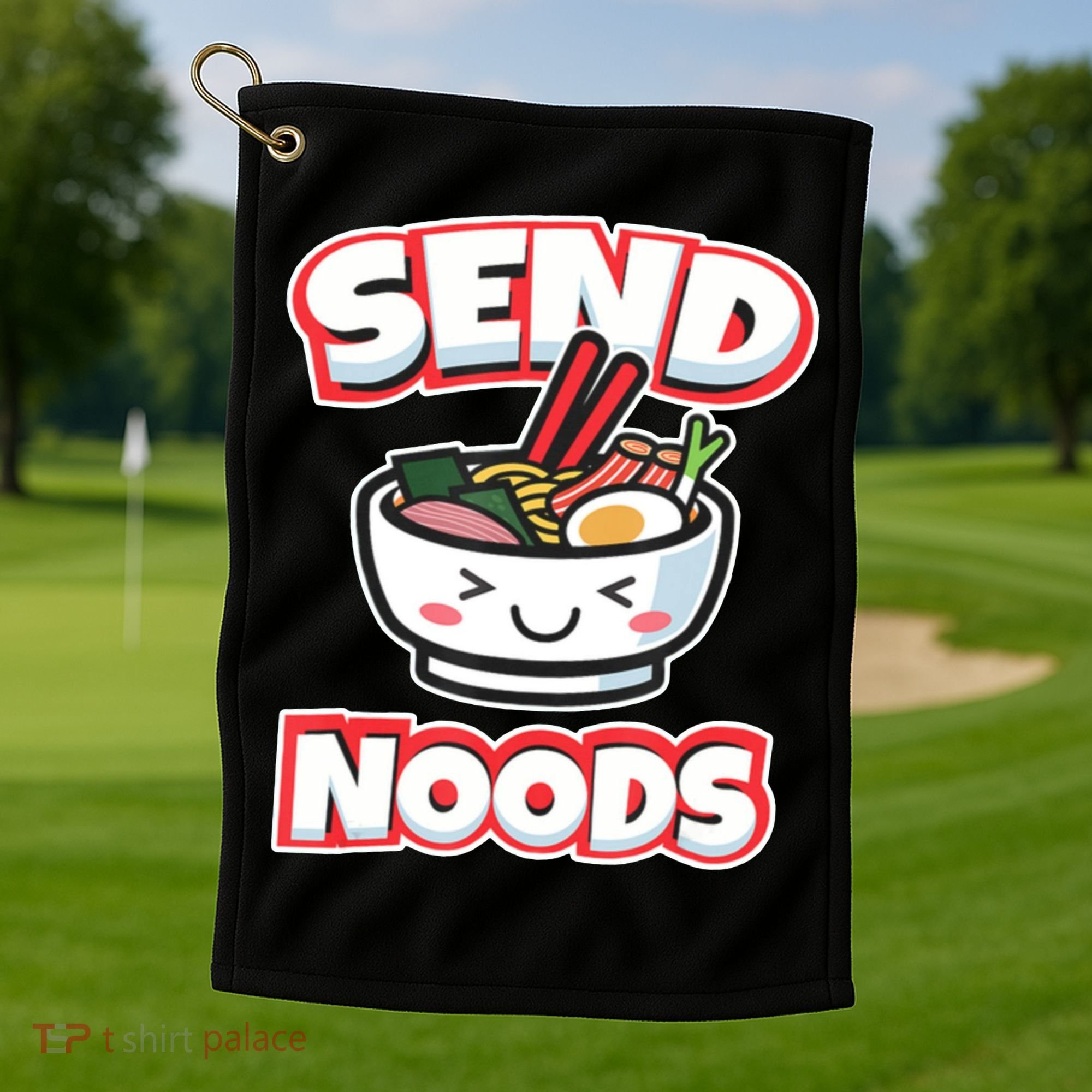 Send Noods Funny Japan Ramen Gift Golf Towel
