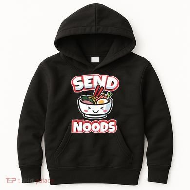Send Noods Funny Japan Ramen Gift Kids Hoodie