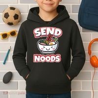 Send Noods Funny Japan Ramen Gift Kids Hoodie thumb 2