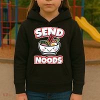 Send Noods Funny Japan Ramen Gift Kids Hoodie thumb 3