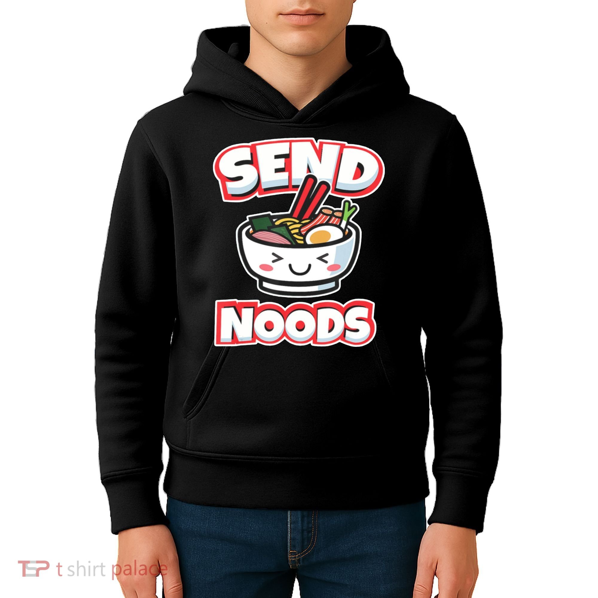 Send Noods Funny Japan Ramen Gift Kids Hoodie